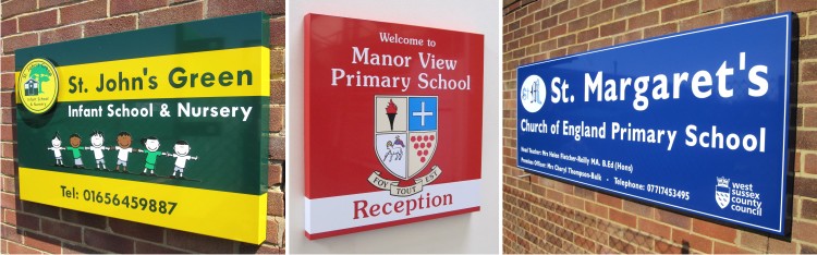 wall mounted box tray signs
